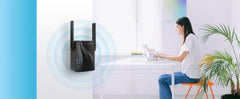 Rock Space Dual Band Wi-Fi Repeater Fill in the Dead Zone of Your House Under $50