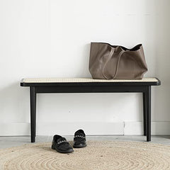 Fancyarn Solid Oak Woven Bench