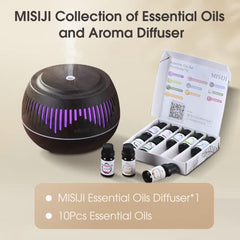 MISIJI Aromatherapy Diffuser with 10 Essential Oils Set