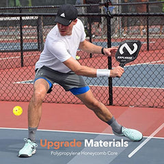 niupipo Explorer Pickleball Paddle - Fiberglass, USA Approved Professional Pickleball Paddles, Polypropylene Honeycomb Core, Ultra Cushion, 4.5″ Grip Size, Mid-Weight with Cover, for Advanced Players