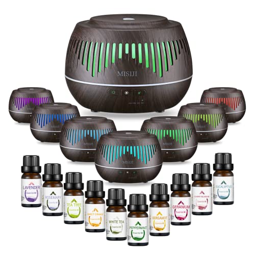 MISIJI Aromatherapy Diffuser with 10 Essential Oils Set