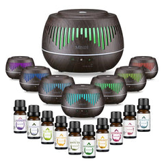 MISIJI Aromatherapy Diffuser with 10 Essential Oils Set