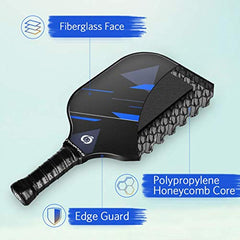 Niupipo Pickleball Paddles, Pickleball Set of 4 Balls and 1 Pickleball Bag