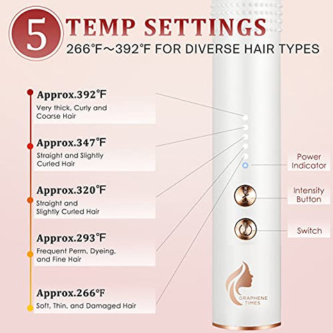Graphene Times 2-in-1 Hair Straightener Brush