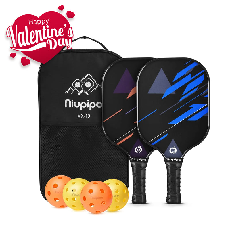 Niupipo Pickleball Paddles, Pickleball Set of 4 Balls and 1 Pickleball Bag